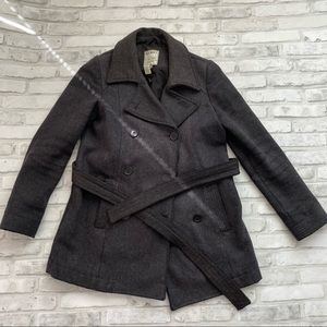 Old Navy Belted Wool Peacoat - XS Grey